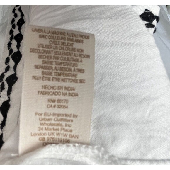 Free People Dress Sundress Mini Cut Out Backless Ruffle Embroidered Gauze Medium - Picture 5 of 5